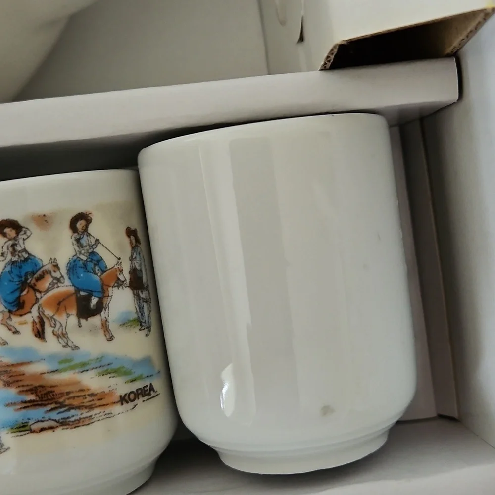 NWT Vintage Korean Sake Teapot & Cups Set